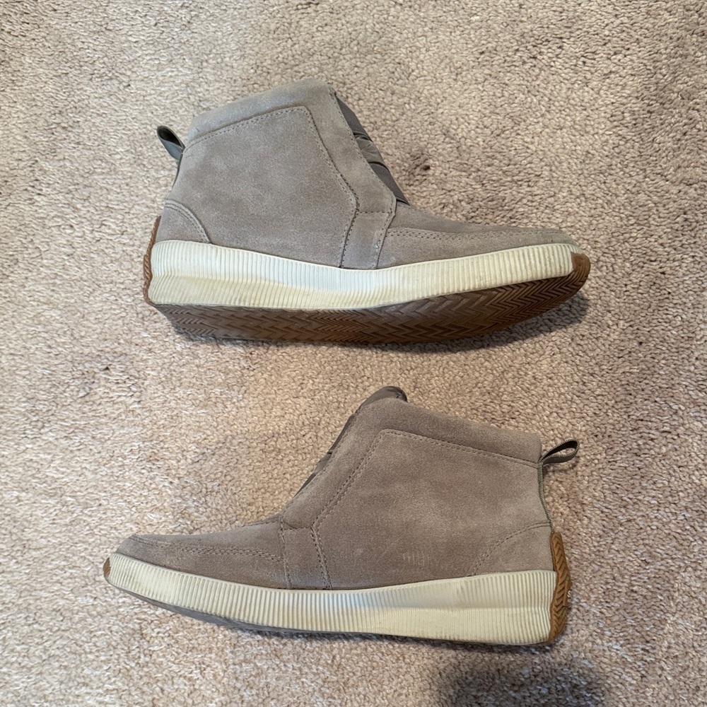 Sorel Women's Gray Suede High-Top Sneakers